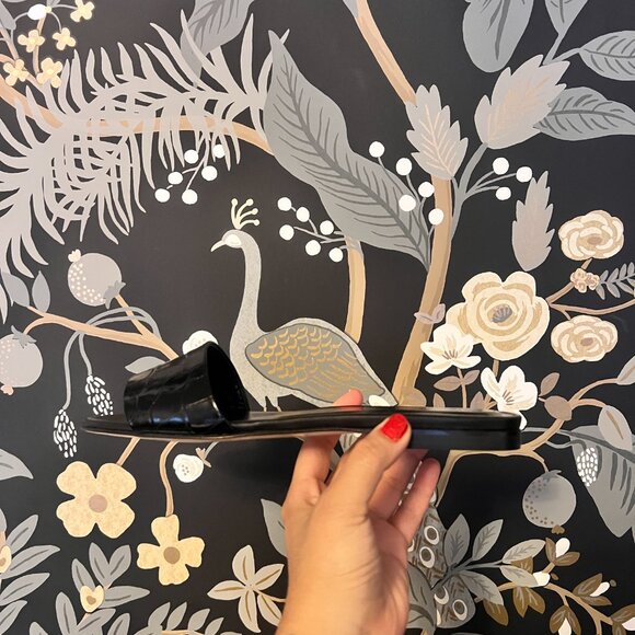 NWT DÔEN Angelica Sandal Black Faux Croc - Picture 5 of 5